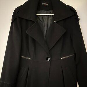 Derek Heart Women's Black Military Peacoat Style  Size XL